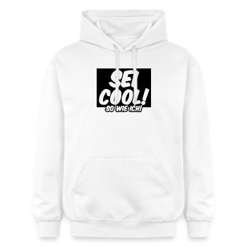 Cool Freunde Freundschaft Statement Sprüche - Gildan Unisex Softstyle® Midweight Hoodie - Weiß - Vorne - Liana (172cm) & Jaron (178cm)