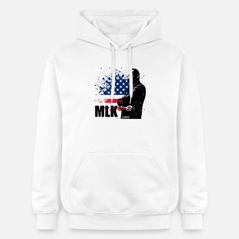 Art d’éclaboussures Grunge Flag USA - Sweat à capuche Softstyle® Gildan Unisexe - blanc