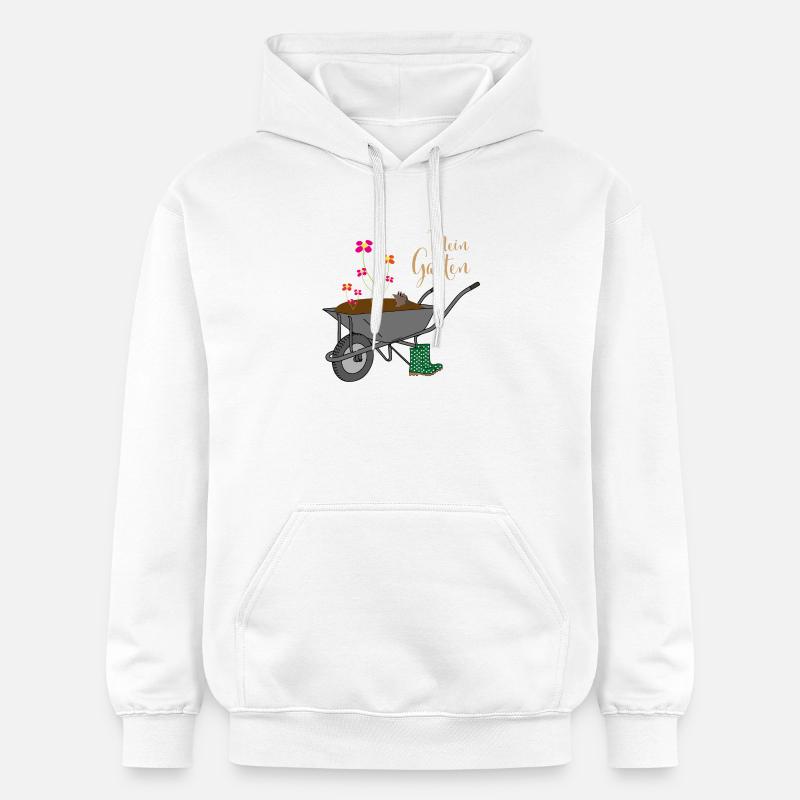 Mon jardin - Sweat à capuche Softstyle® Gildan Unisexe - blanc