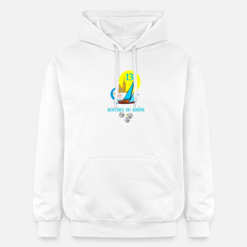 Bouches du rhône - Sweat à capuche Softstyle® Gildan Unisexe - blanc