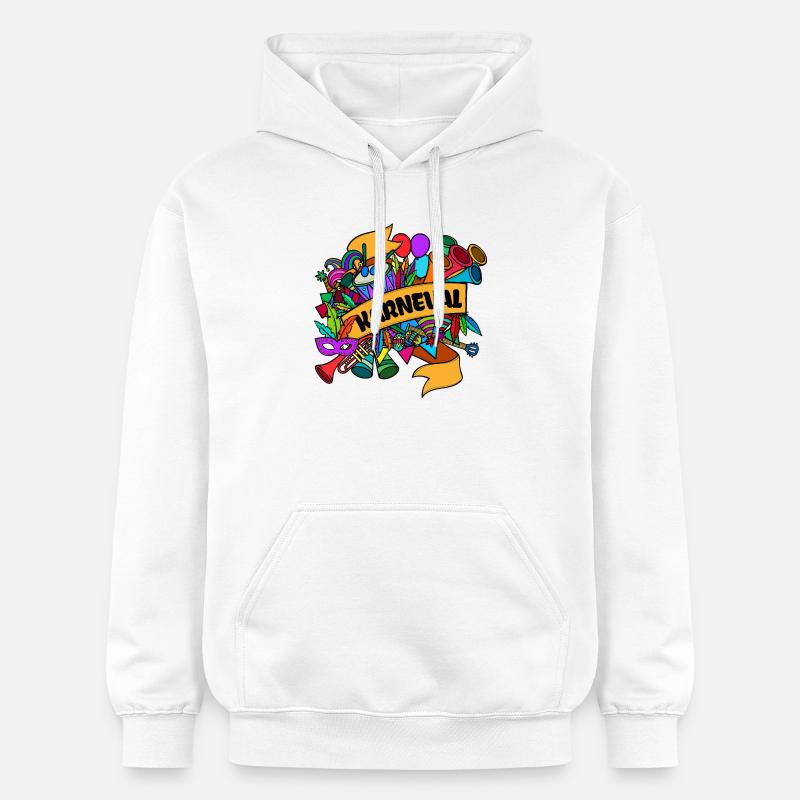 Carnaval carnaval carnaval masques - Sweat à capuche Softstyle® Gildan Unisexe - blanc