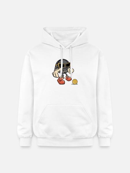 Boule bal zonnebril petanque outfit voor boulers - Gildan uniseks Softstyle® Midweight hoodie - wit