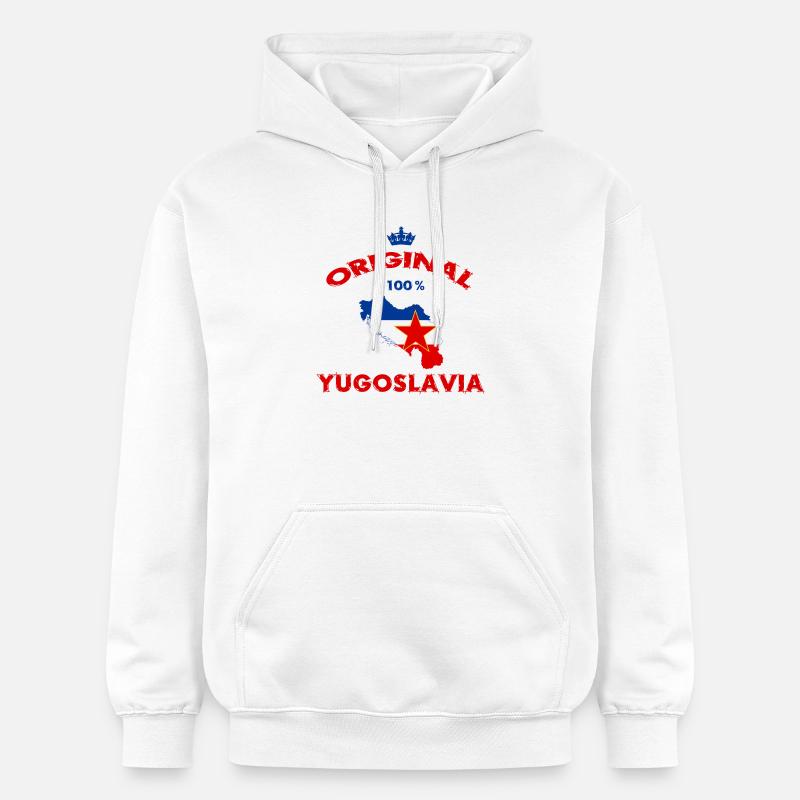 Drapeaux Yougoslavie 100% originaux - Sweat à capuche Softstyle® Gildan Unisexe - blanc