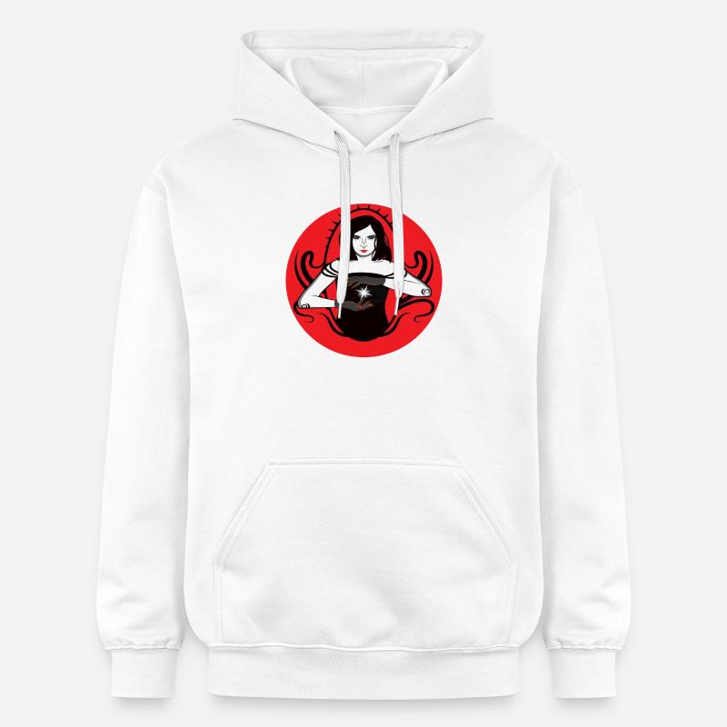 Sorcière mystique avec étoile - Sweat à capuche Softstyle® Gildan Unisexe - blanc