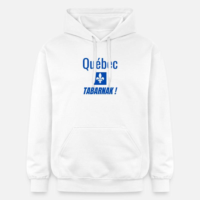 Québec Tabarnak ! - Sweat à capuche Softstyle® Gildan Unisexe - blanc