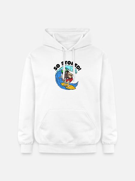 Bart Bartträger Bartfrisur Statement Barthaare - Gildan Unisex Softstyle® Midweight Hoodie - Weiß