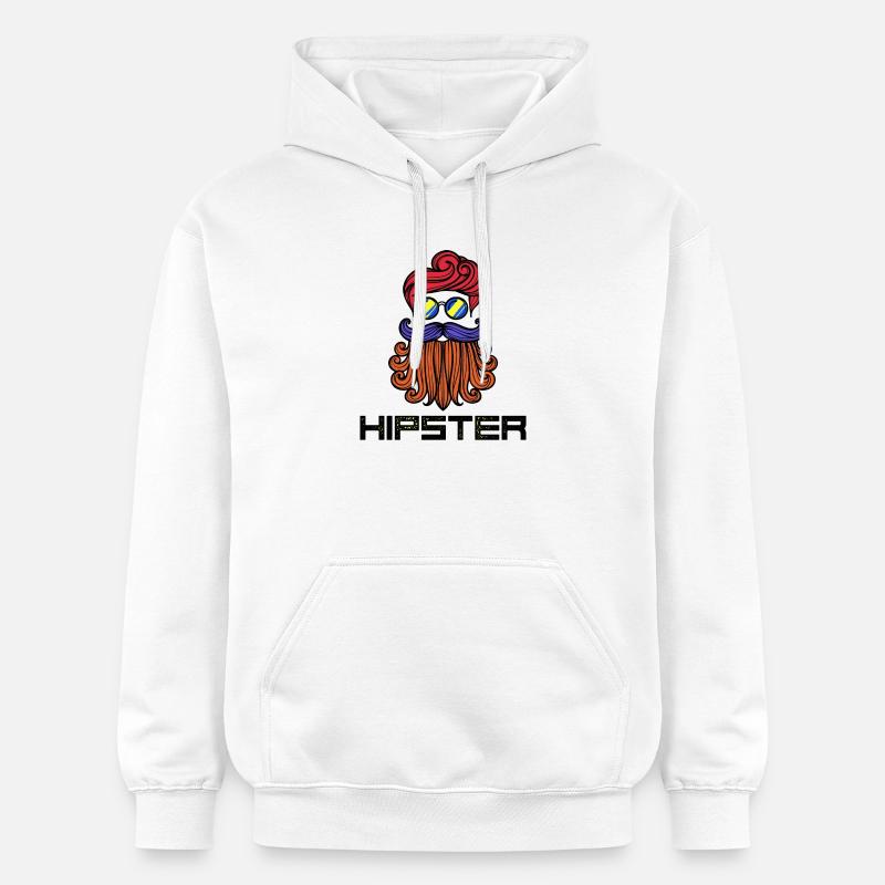 Bart Hipster Spruch Bartfrisur Bartträger - Gildan Unisex Softstyle® Midweight Hoodie - Weiß