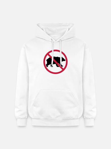 Bear Forbidden Shield - Gildan Unisex Softstyle® Midweight Hoodie - white