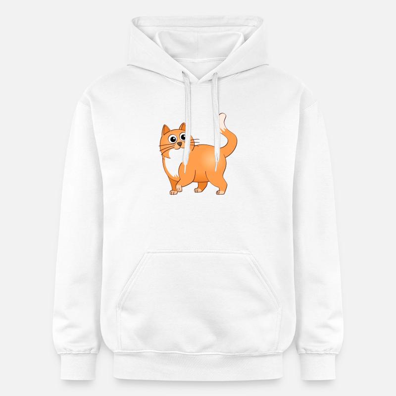 Le chat joyeux - Sweat à capuche Softstyle® Gildan Unisexe - blanc
