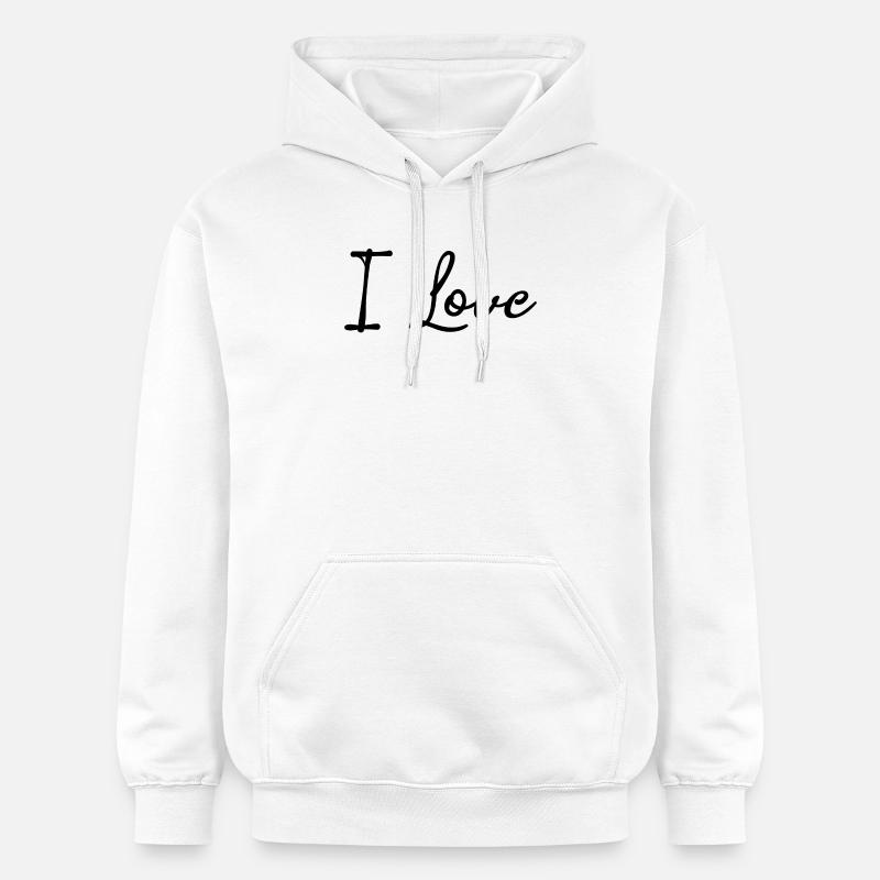 Liberté d’expression Paix Amour Déclaration Émotions - Sweat à capuche Softstyle® Gildan Unisexe - blanc