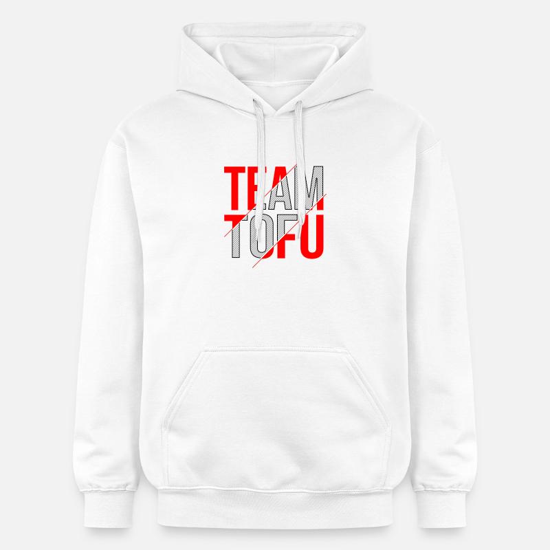 Design de tofu d'équipe - Sweat à capuche Softstyle® Gildan Unisexe - blanc
