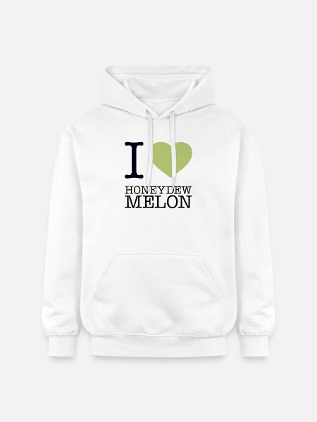 I LOVE HONEYDEW MELON Honigmelone - Gildan Unisex Softstyle® Midweight Hoodie - white