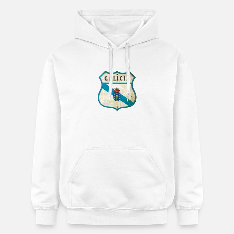 Drapeau armoiries de la Galice - Sweat à capuche Softstyle® Gildan Unisexe - blanc
