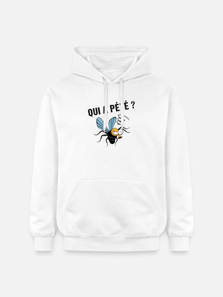 Qui a pété ? - Sweat à capuche Softstyle® Gildan Unisexe - blanc