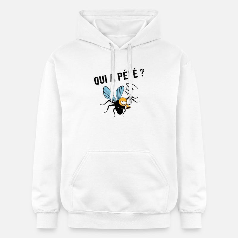 Qui a pété ? - Sweat à capuche Softstyle® Gildan Unisexe - blanc