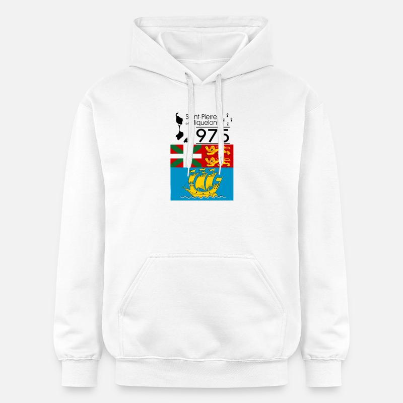 Saint-Pierre et miquelon - Sweat à capuche Softstyle® Gildan Unisexe - blanc