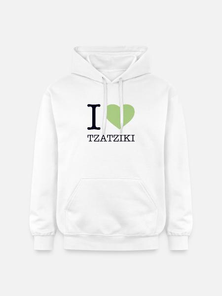 J’AIME TZATZIKI Gyros Grèce - Sweat à capuche Softstyle® Gildan Unisexe - blanc