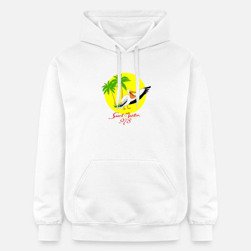 Saint-martin - Sweat à capuche Softstyle® Gildan Unisexe - blanc