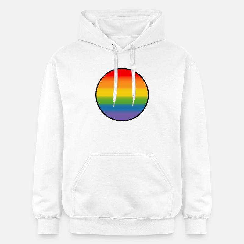 Rainbow Gradient Chemise ronde blanche - Sweat à capuche Softstyle® Gildan Unisexe - blanc