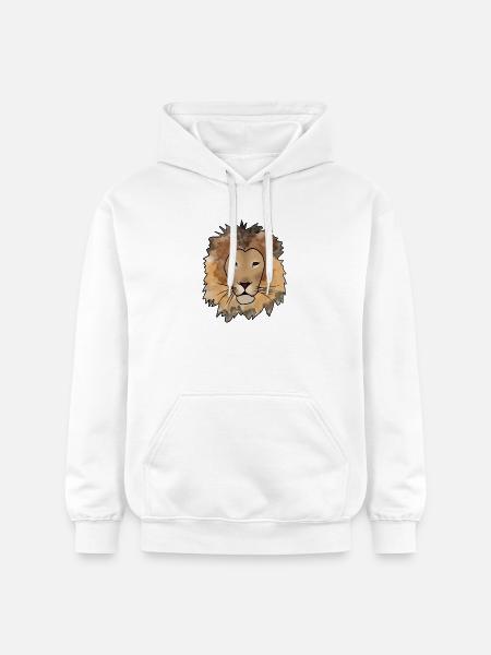 Löwe - Gildan Unisex Softstyle® Midweight Hoodie - Weiß