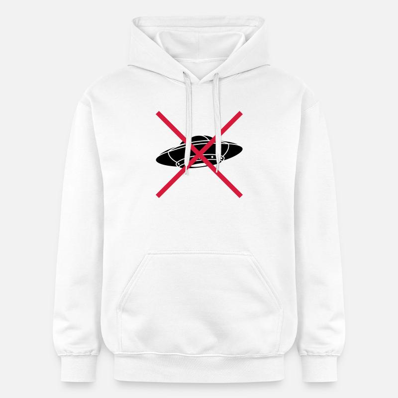Pas d’OVNIS Bouclier Interdit - Sweat à capuche Softstyle® Gildan Unisexe - blanc