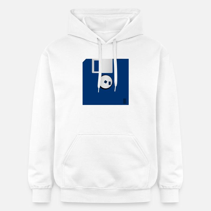 Disquette - Sweat à capuche Softstyle® Gildan Unisexe - blanc