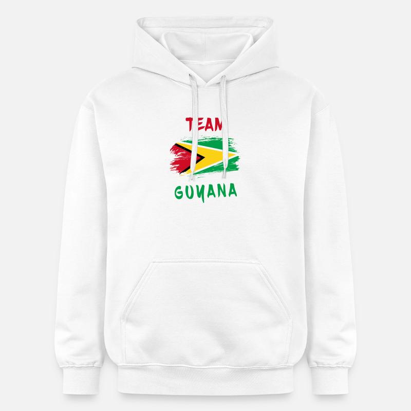 Drapeaux de l'équipe Guyane - Sweat à capuche Softstyle® Gildan Unisexe - blanc