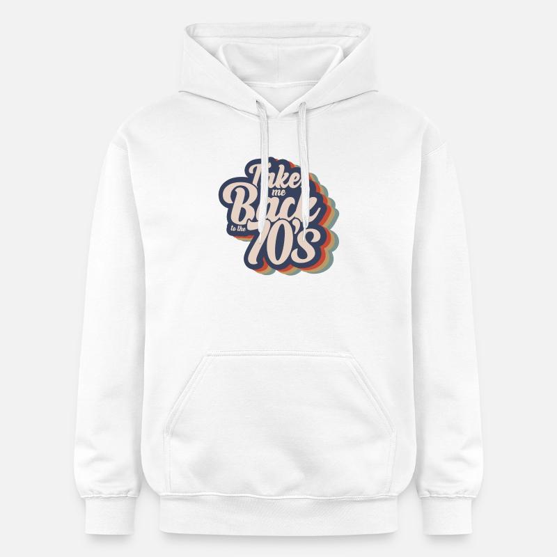 Ramenez-moi dans les années 70 - Sweat à capuche Softstyle® Gildan Unisexe - blanc