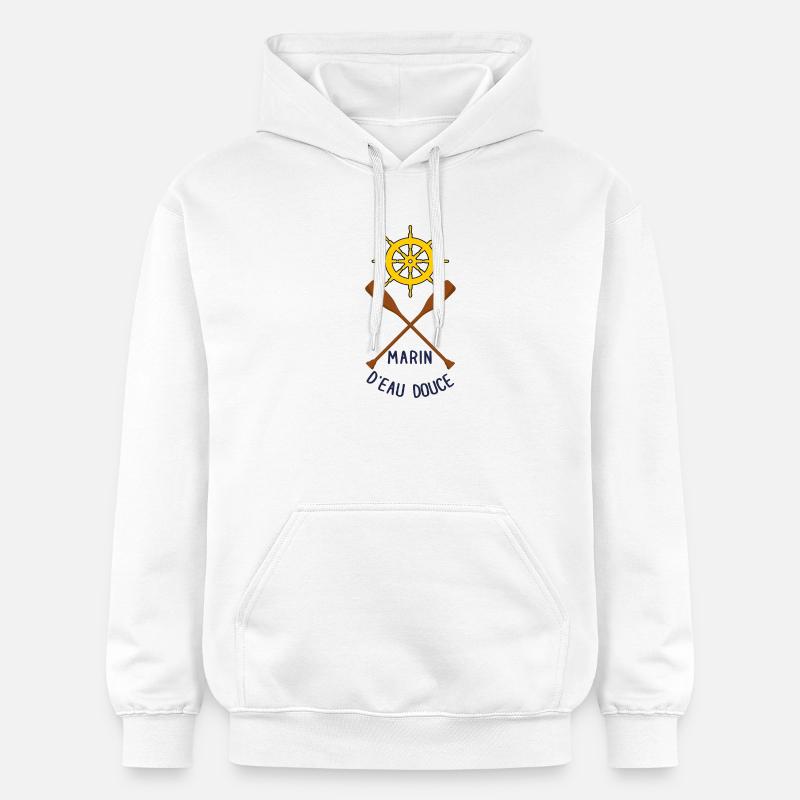 Marin d'eau douce - Sweat à capuche Softstyle® Gildan Unisexe - blanc