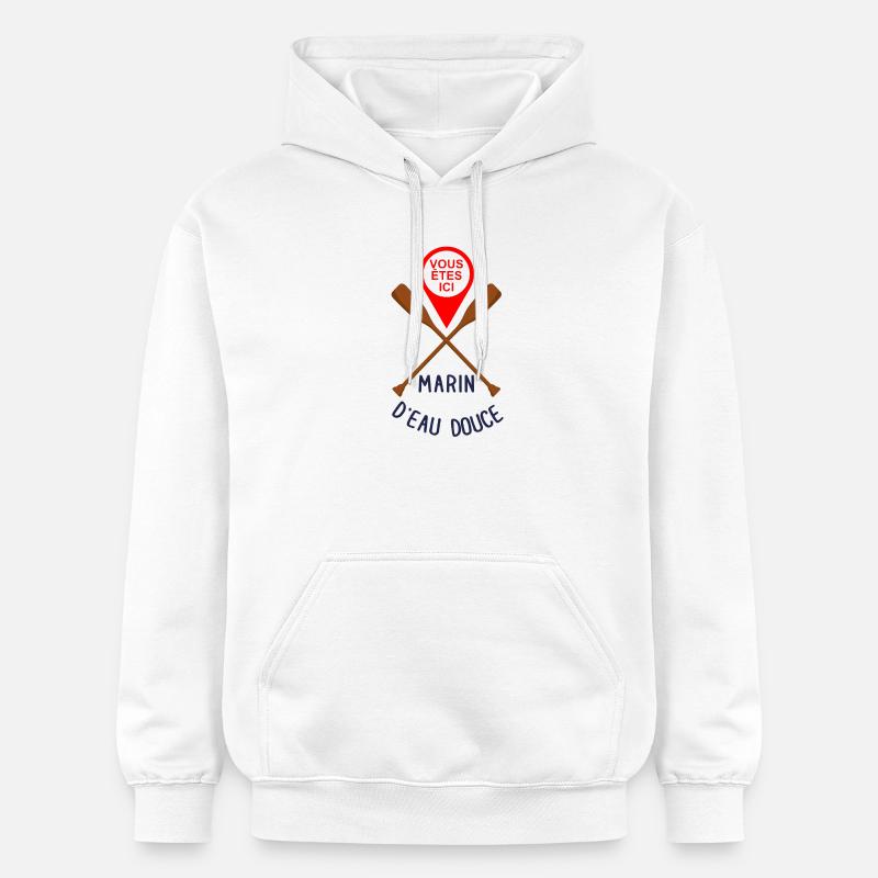 Marin d'eau douce - Sweat à capuche Softstyle® Gildan Unisexe - blanc