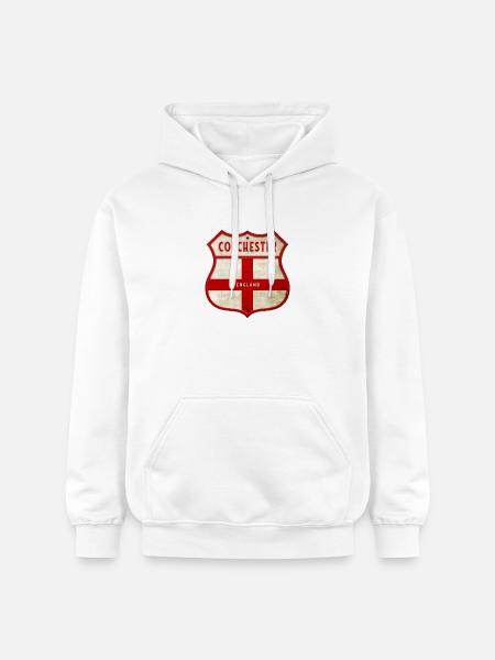 Colchester England Wappen - Gildan Unisex Softstyle® Midweight Hoodie - Weiß