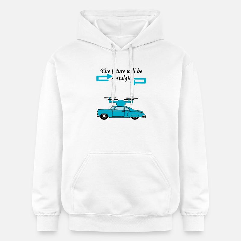 The futur will be nostalgic - Sweat à capuche Softstyle® Gildan Unisexe - blanc