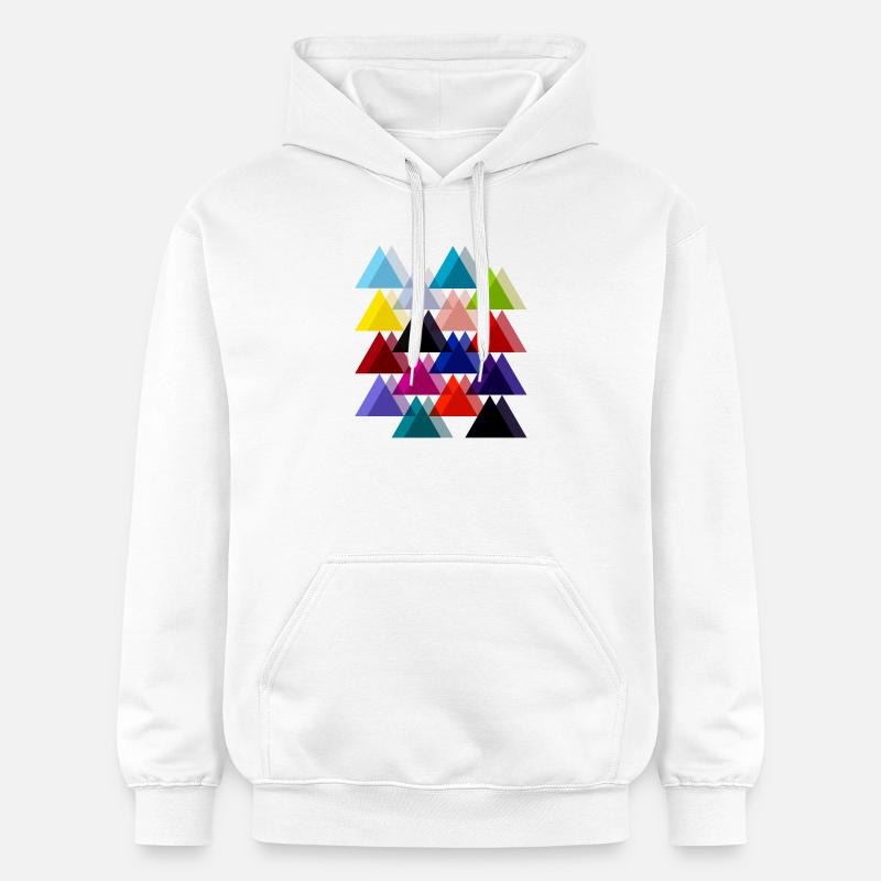 Triangles doubles - Sweat à capuche Softstyle® Gildan Unisexe - blanc