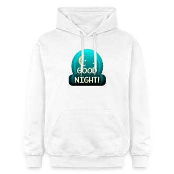 Bonne nuit - Dormir - Sweat à capuche Softstyle® Gildan Unisexe - blanc - Devant - Liana (172cm) & Jaron (178cm)