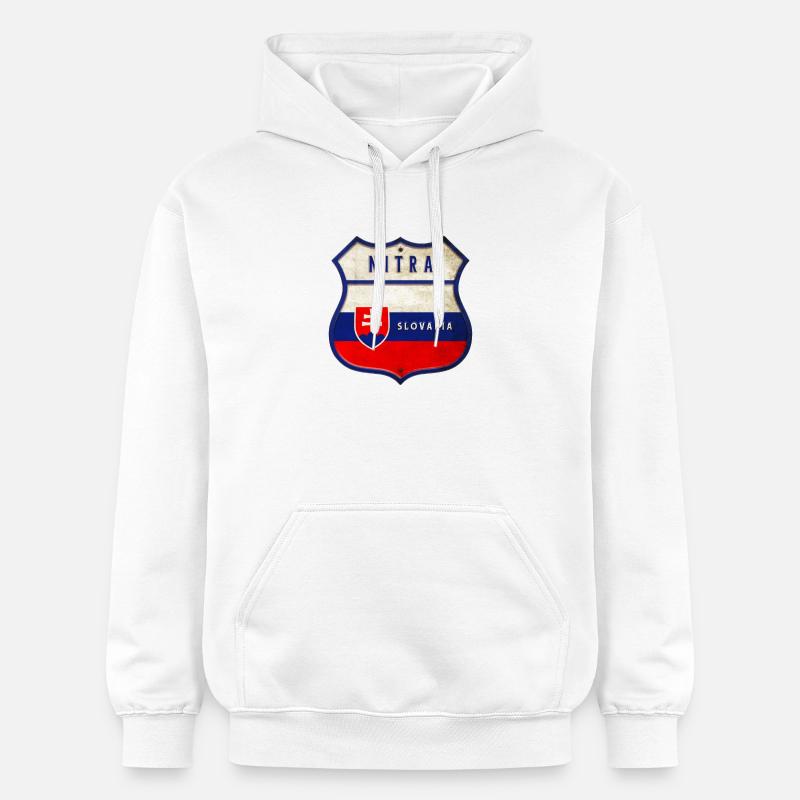 Drapeaux de Nitra Slovaquie - Sweat à capuche Softstyle® Gildan Unisexe - blanc