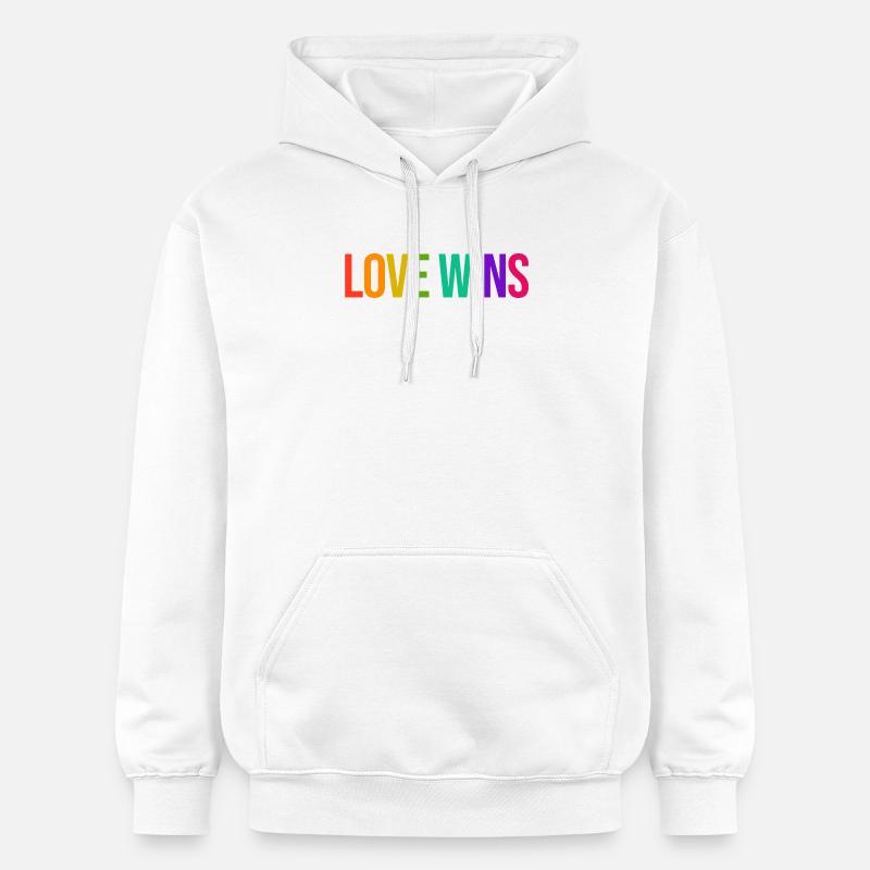 Déclaration d’égalité LGBT arc-en-ciel Fierté - Sweat à capuche Softstyle® Gildan Unisexe - blanc