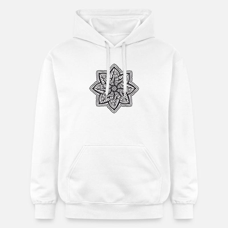 Mandala - Sweat à capuche Softstyle® Gildan Unisexe - blanc