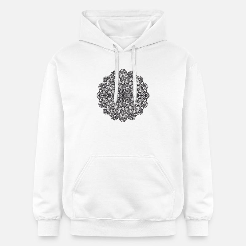 Mandala - Sweat à capuche Softstyle® Gildan Unisexe - blanc
