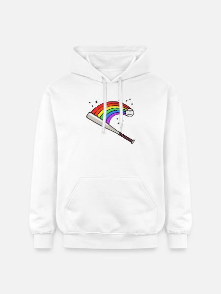 Rainbow Flag Rettigheder Homoseksuelle LGBT Lesbiske - Gildan Softstyle® Midweight unisex-hoodie - hvid