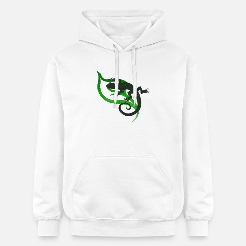 coole eidechsenmotive, Eidechsentribal - Gildan Unisex Softstyle® Midweight Hoodie - Weiß