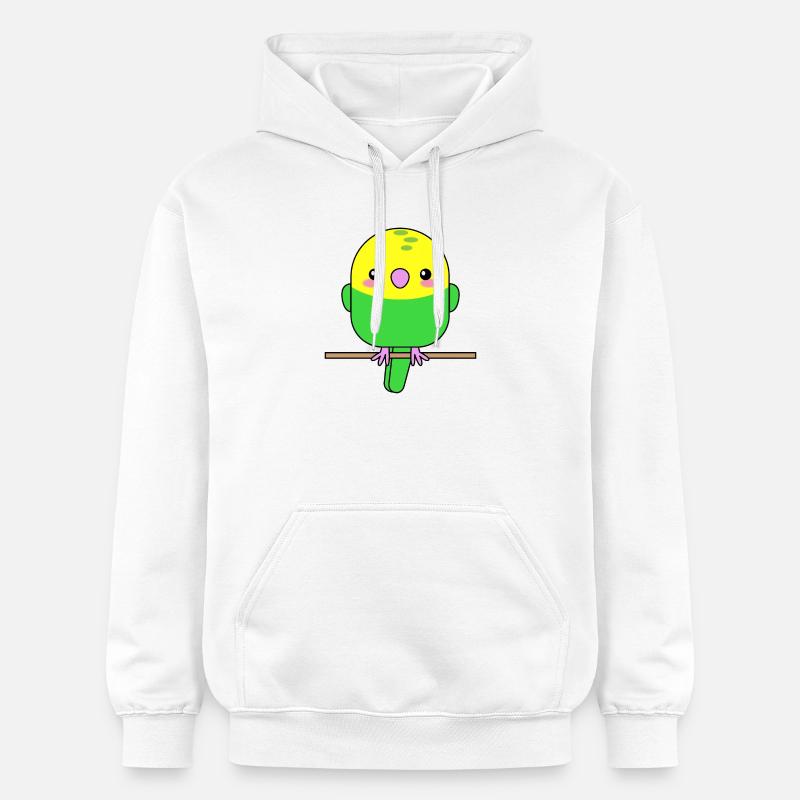 Perroquet Budgerigar - Sweat à capuche Softstyle® Gildan Unisexe - blanc