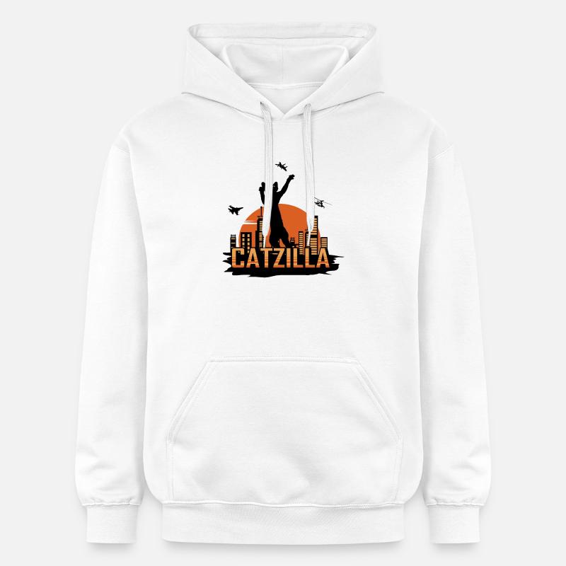 Catzilla - Sweat à capuche Softstyle® Gildan Unisexe - blanc