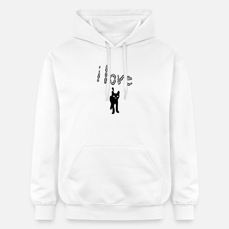 J’AIME LES CHATS - Sweat à capuche Softstyle® Gildan Unisexe - blanc