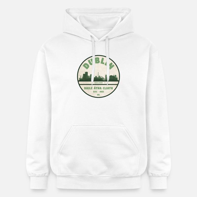 Dublin Irlande - Sweat à capuche Softstyle® Gildan Unisexe - blanc