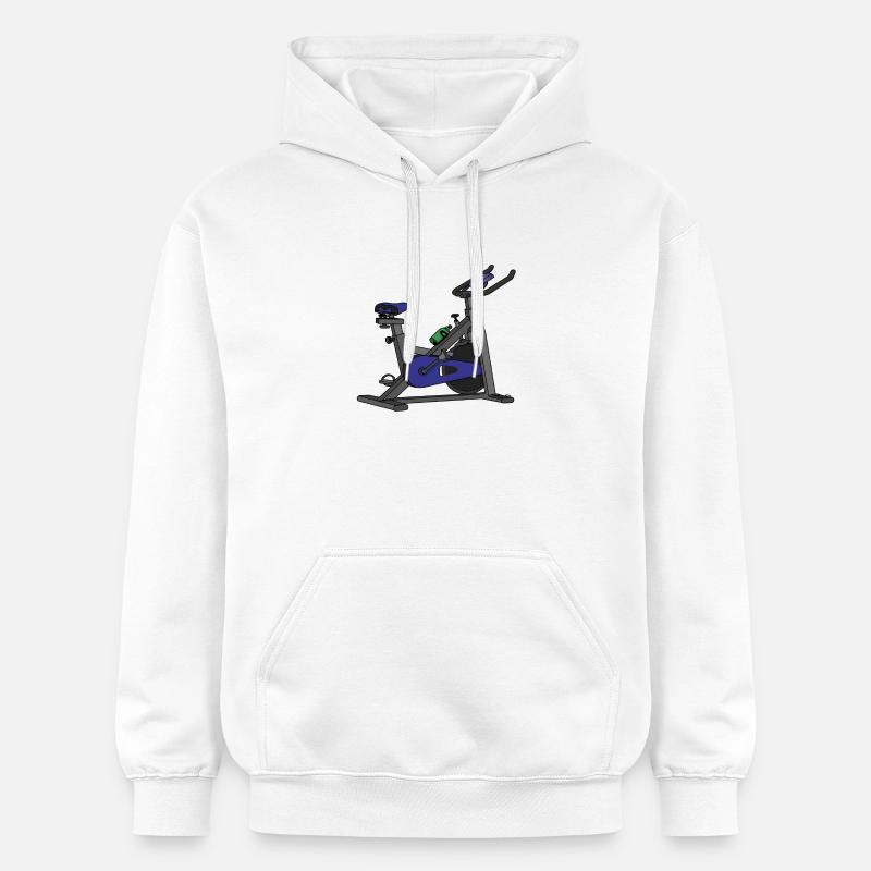 Vélo Blue Spin - Sweat à capuche Softstyle® Gildan Unisexe - blanc