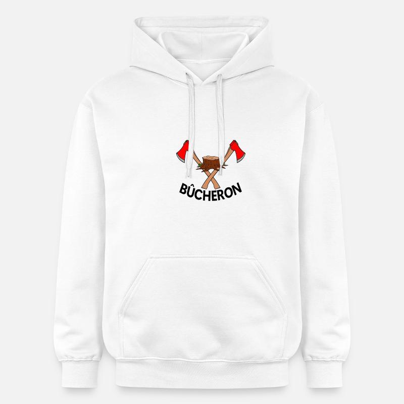 Bûcheron - Sweat à capuche Softstyle® Gildan Unisexe - blanc