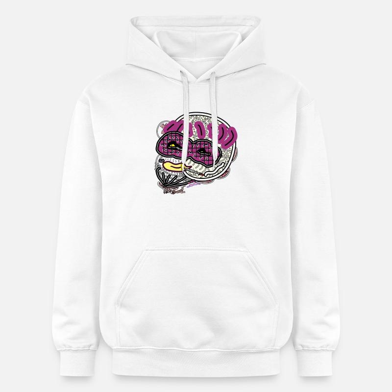 Comic man - Gildan Unisex Softstyle® Midweight Hoodie - white