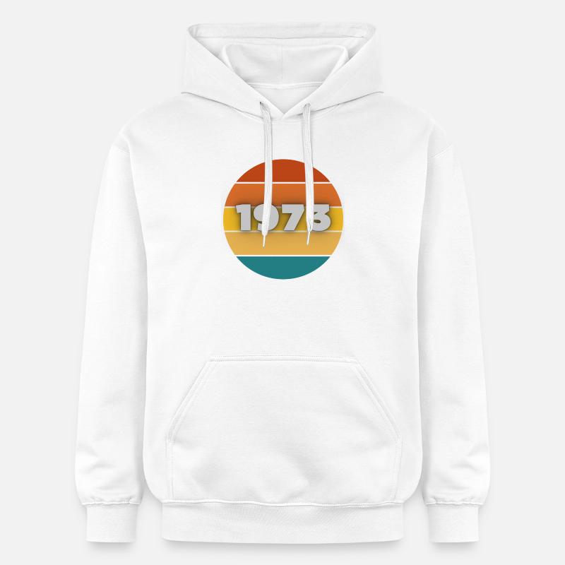 1973, année de naissance, 50 ans - Sweat à capuche Softstyle® Gildan Unisexe - blanc