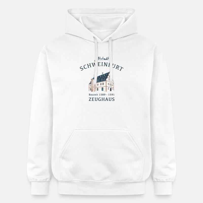 Schweinfurt, monument emblématique Zeughaus, Bavière - Sweat à capuche Softstyle® Gildan Unisexe - blanc
