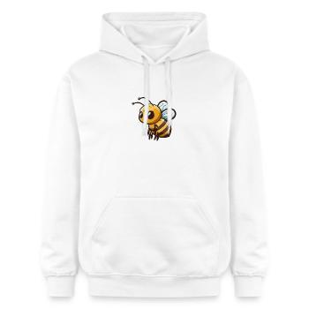 Abeille comique mignonne - Sweat à capuche Softstyle® Gildan Unisexe - blanc - Devant - Liana (172cm) & Jaron (178cm)